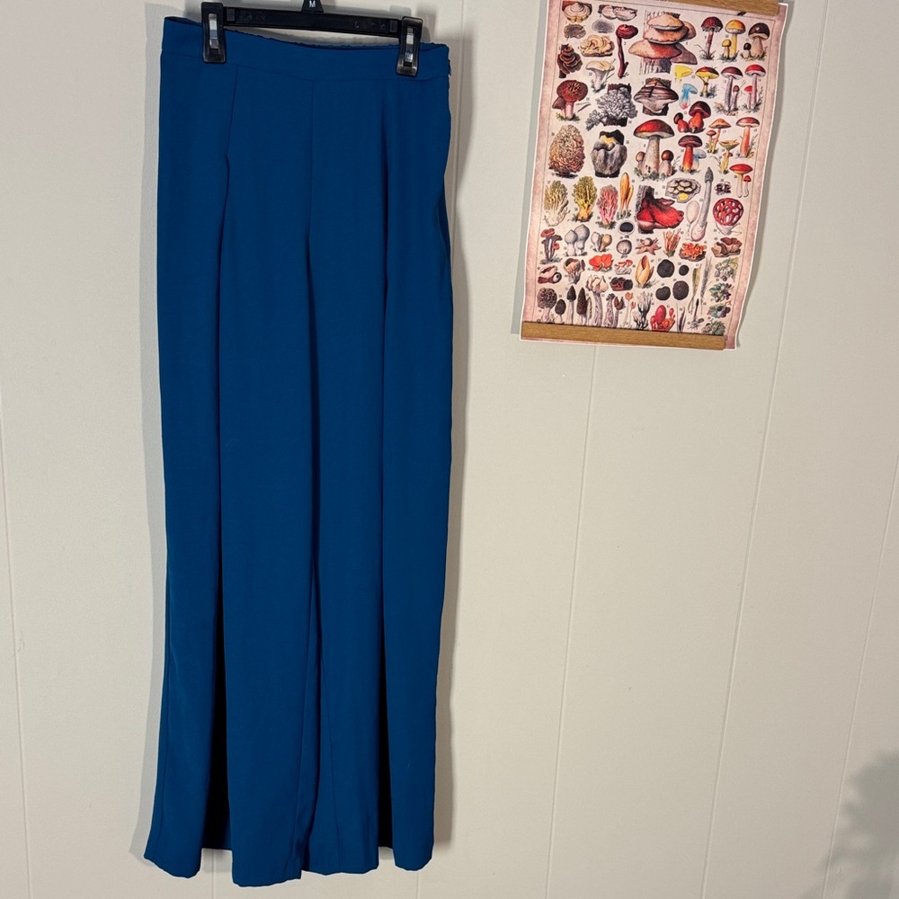 Skies Are Blue Teal Wide Leg Pants